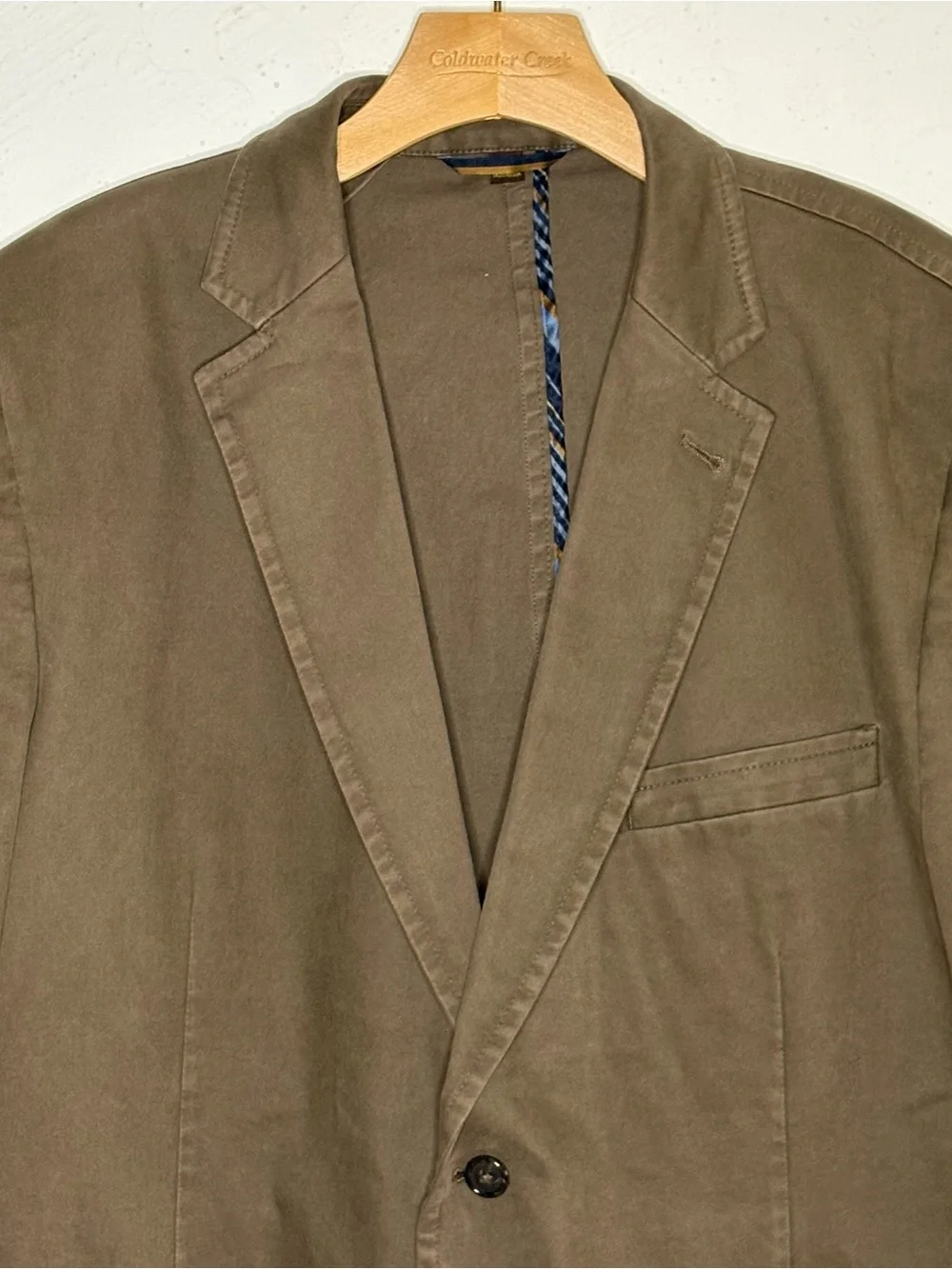 Kroon Men’s Bono 1 Wash Cotton Stretch 2-Button Chino Blazer Green 44R Pocket